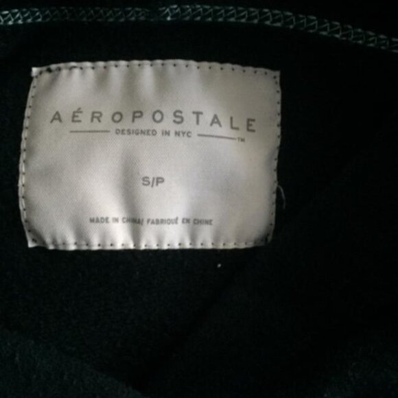 Youth Unisex Small Black Aeropostale 87 New York Sweatshirt Hoodie like new - Picture 6 of 7